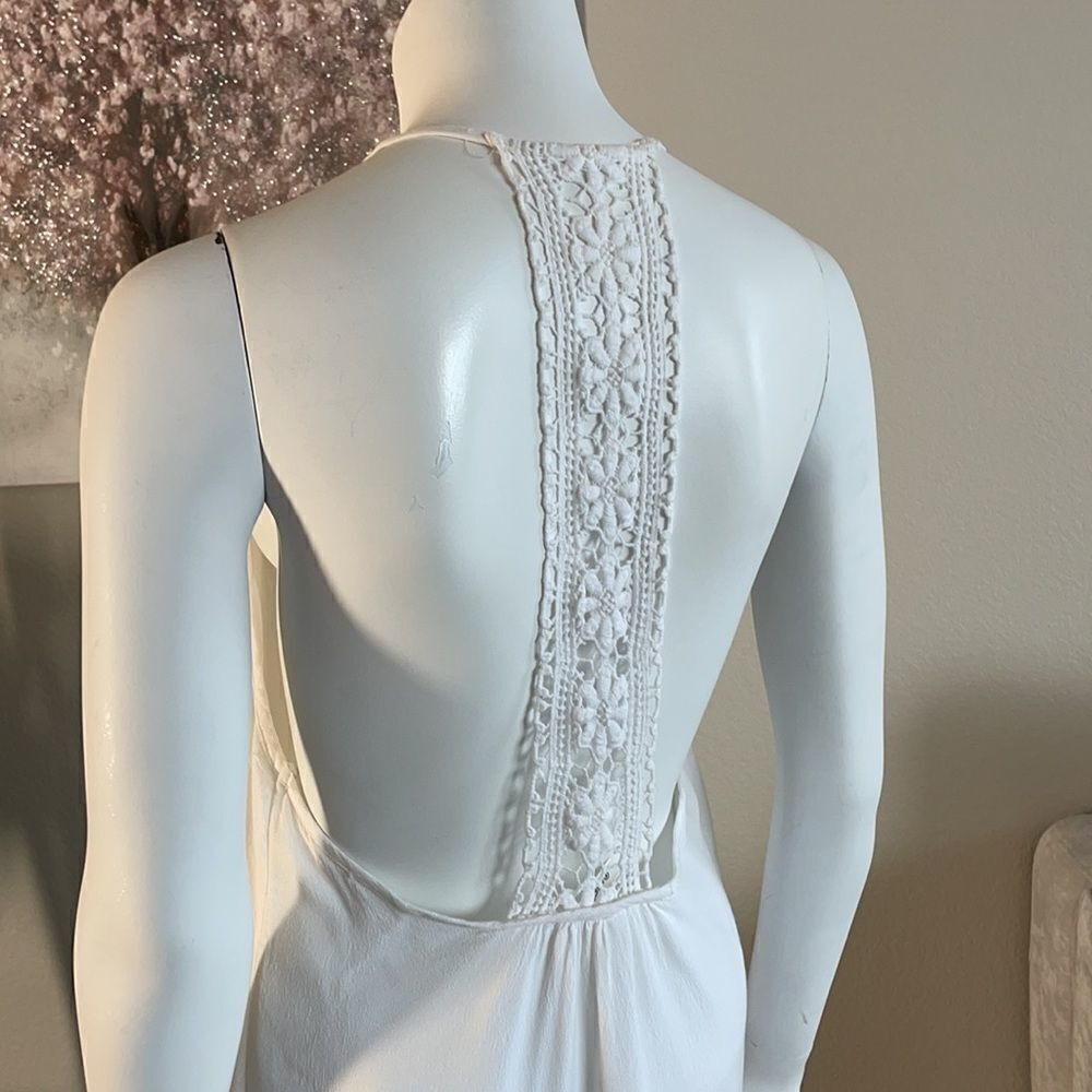 Paradise White dress, medium, drop back, lined | WA-1592